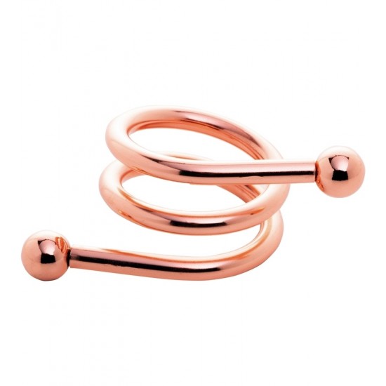 Argola Espiral Para Guardanapos Em Aço Rose Gold Wolff 